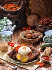 Gudeg is a traditional Javanese dish from Yogyakarta and Central Java, Indonesia.