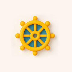 Dharma wheel - World Religions 3D Icon Set &ndash; Unity in Diversity