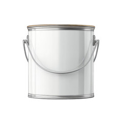 White paint can with metal handles