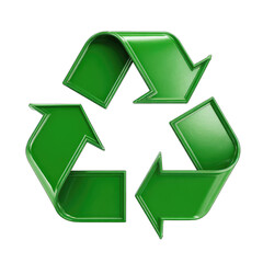 Bright green recycling symbol