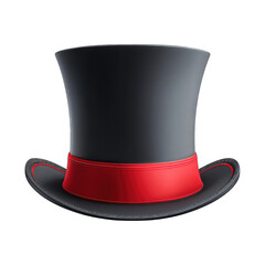 Dark gray top hat with red band (1)