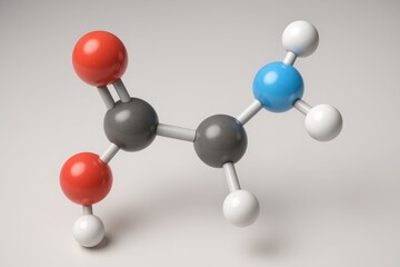 Molecular structure visualization of amino acid compounds for chemistry and medical education purposes