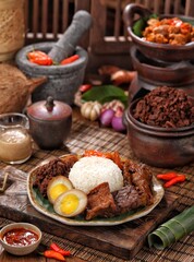 Gudeg is a traditional Javanese dish from Yogyakarta and Central Java, Indonesia.