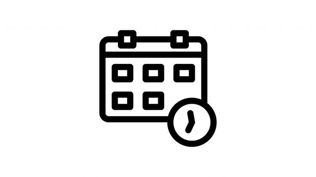 clock minimalist stroke animation