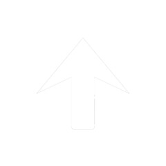 Upward Arrow Symbol isolated on a transparent background
