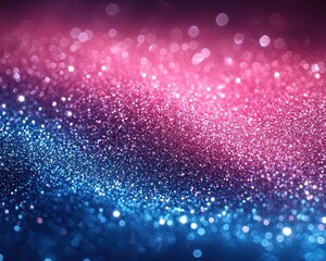 Obraz premium Vibrant abstract background of shimmering pink and blue glitter particles