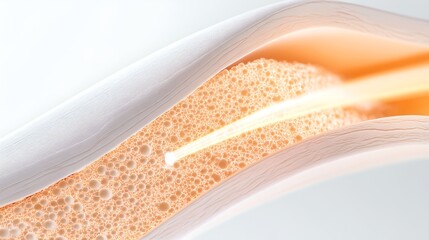 Captivating abstract texture of soft bubbly orange foam with gentle swirls and curves creating a soothing and elegant visual