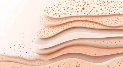Soft undulating pastel waves with a delicate minimalist textural pattern in soothing muted tones