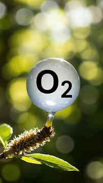 Realistic Oxygen O2 in Nature Science Biology Chemistry Element