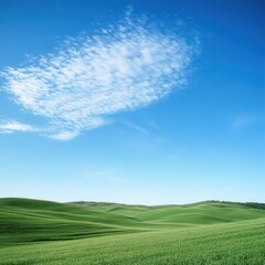 Fototapeta premium Rolling Hills Under a Blue Sky