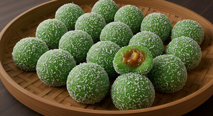Klepon Traditional Green Rice Cake With Coconut