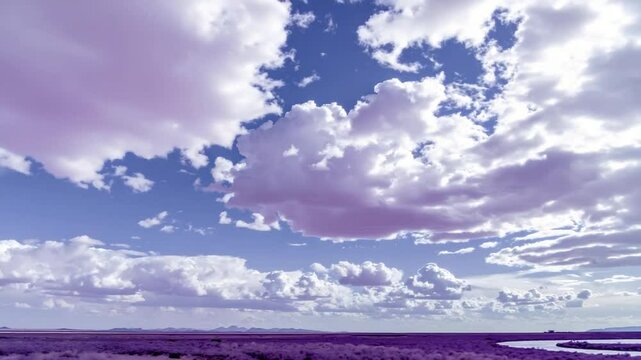 Purple Landscape With Dramatic Sky