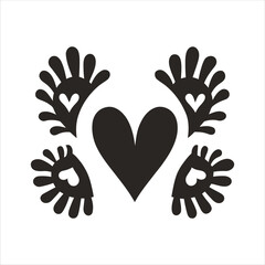 Obraz premium heart with hands