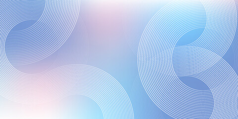 Gradient abstract background with circular line patterns. Vector illustration.