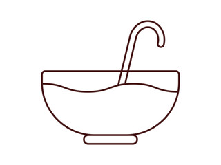 Fruit punch icon. Beverages outline icon. Simple drink or beverages vector illustration in modern thin line style.