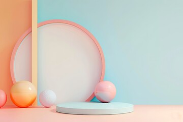 Clear Pixel Picture of 3D Illustration of Creative Design Objects