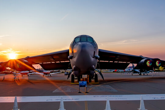 B-52 Stratofortress at Sunrise on Airshow Static Display