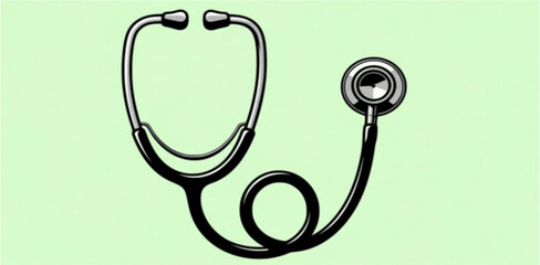 A stethoscope with earpieces and chest piece, used for medical auscultation.