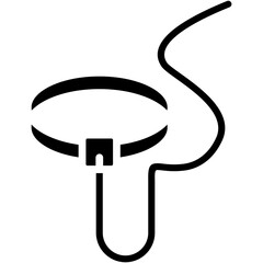 leash and harness glyph icon