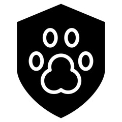 pet insurance glyph icon