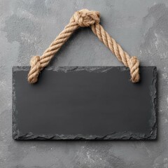 Chalkboard Sign with Rope Hanger for Notices