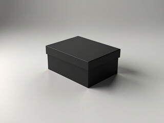 Black box on a white background. 3d rendering illustration. Created using generative AI tools