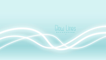 wavy style glowing light beam banner with electric effect