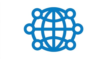 Global Network Icon Representing Connectivity