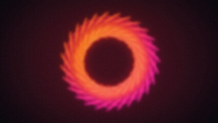 Abstract swirling radial gradient with bright orange and pink tones against a dark background