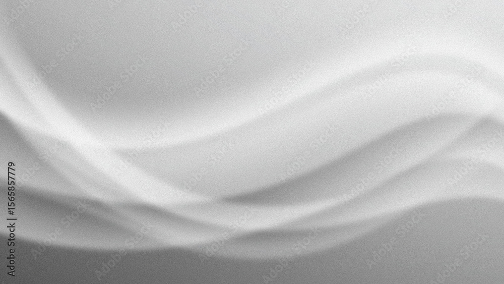 Wall mural soft gray and white wavy lines create a smooth gradient background with a subtle texture