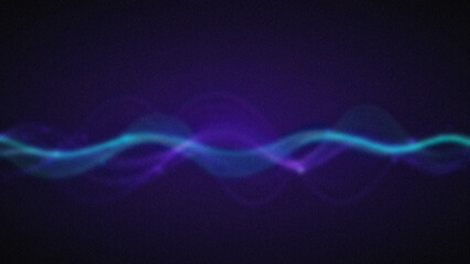 Flowing blue and purple light waves on a textured dark background abstract