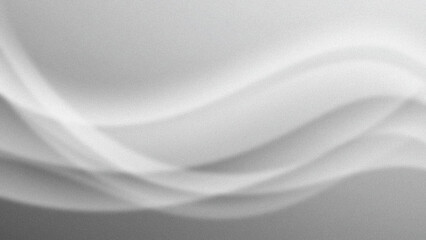 Soft gray and white wavy lines create a smooth gradient background with a subtle texture