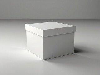 White box on a white background. 3d rendering illustration. Created using generative AI tools