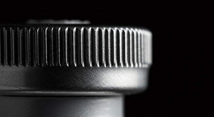 Closeup of Metal Cap with Knurling