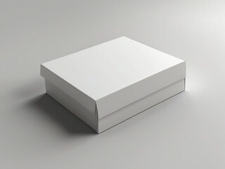 White box on a white background. 3d rendering illustration. Created using generative AI tools