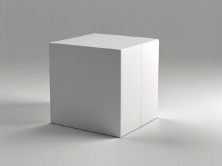 White box on a white background. 3d rendering illustration. Created using generative AI tools