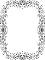 frame with floral ornament