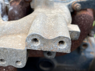 car engine parts close up