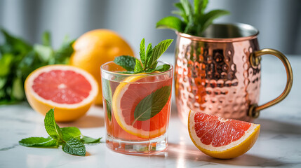 Refreshing Grapefruit Mint Cocktail Recipe Summer Drink Ideas