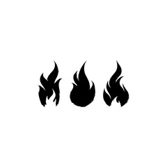 Crayon drawn red fire flames icons collection. Fire flame icon. Crayon vector logo. Hot fire on white background.
