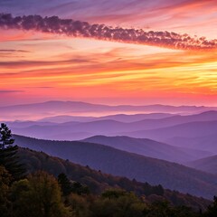 Fototapeta premium sunset in the mountains