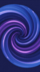 Swirling gradient of electric blue and purple light trails on a dark background
