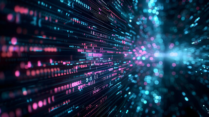Binary Bloom – The Flowing Code Veins of a Digital Mind