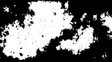 Grunge Texture with Dual Torn Ink Patches and Rough Edges for Overlay and Masking