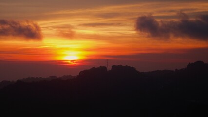 Fototapeta premium sunset over the mountains