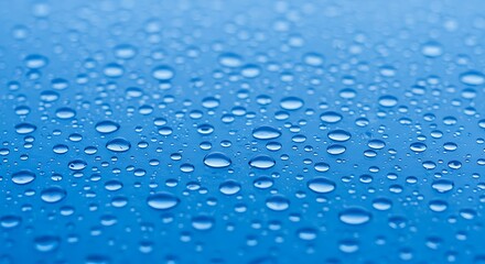 Water Drop on Blue Surface