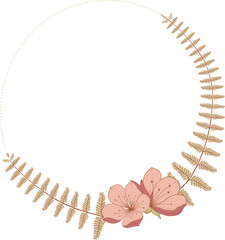 Circle Flower Wreath Illustration