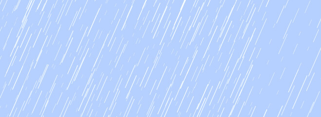 Falling rain seamless pattern. Repeating pouring rain texture. Repeated water drops background. Vertical downpour wallpaper. Sleet, hail or snow precipitation concept. Bad rainy weather. Vector