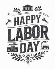 Typography T-Shirt Designs for Labor Day USA – Celebrate American Workers in Style