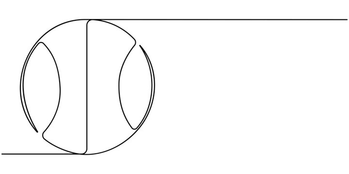 Cricket ball Drawing, Cricket Ball One Line Drawing: Continuous Hand Drawn Sport Theme Object. professional cricket bat continuous single one line drawing art vector design, Single continuous line